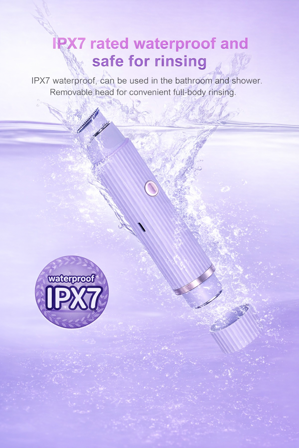2 in 1 Epilator for Women Rechargeable Epilator IPX7